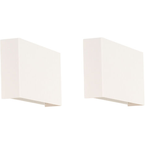 Set of 2 Modern Wall Light White - Otan