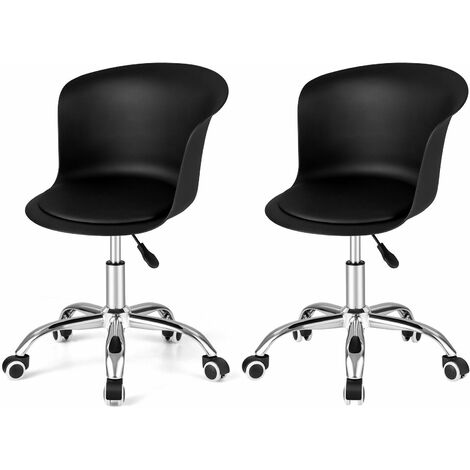 Set of 2 Office Chair Height Adjustable Swivel Task Chair Ergonomic Desk Chair