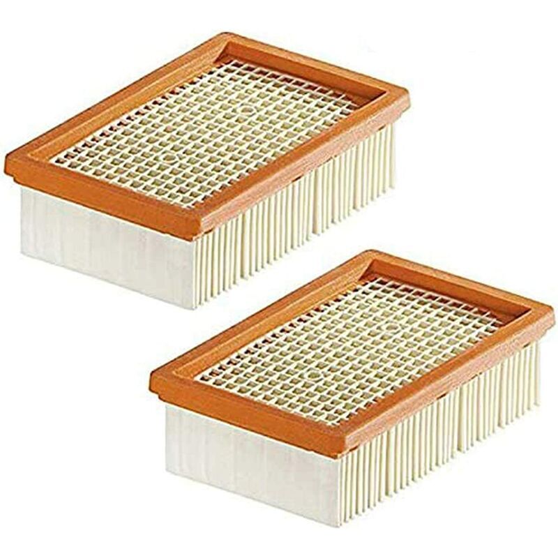 Image of Set of 2 Replacement Filters for Kärcher MV4 MV5 Pleated Flat Vacuum Cleaner