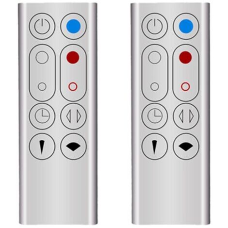Set of 2 replacement remote controls for AM09 HP00 HP01 air purifier, bladeless fan, silver