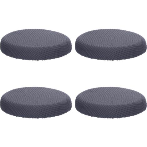 Set of 2 Round Stool Covers (Gray), Round Bar Stool Covers, Washable, Easy to Clean, Soft and Durable, Fits 25-30 cm Stools, YMYNY