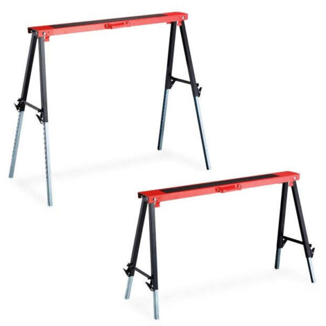Set of 2 sawhorses with 12 heights