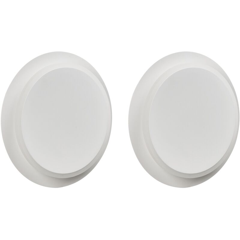 Beliani Set of 2 Wall Lamps SEMNON LED Metal White, White
