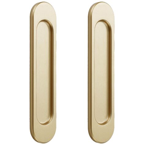 Set Of 2 Self-adhesive Aluminium Alloy Right-angle Sliding Door Handles