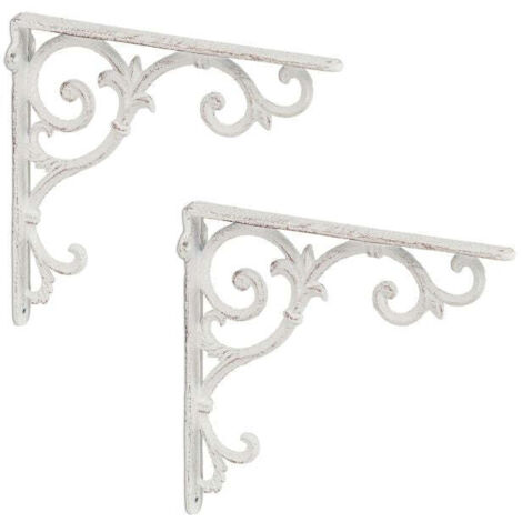 Set of 2 shelf brackets in vintage look