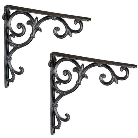 Set of 2 shelf brackets in vintage look
