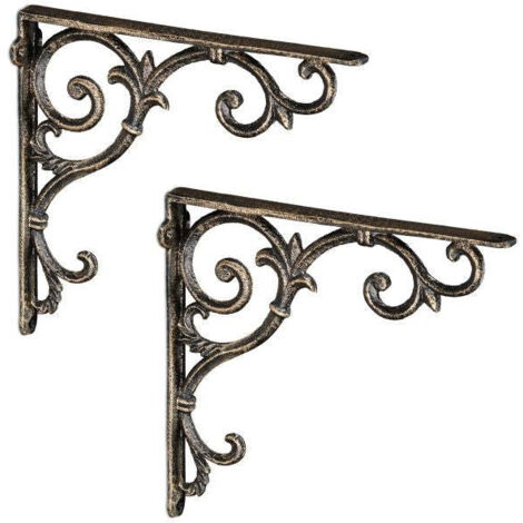 Set of 2 shelf brackets in vintage look