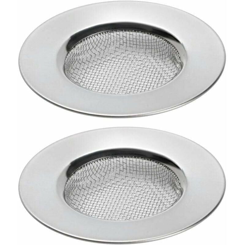 Boed - Set of 2 Sink Colanders for Shower, Socket Hole Hair Catcher Bath or Kitchen Sinks Stainless Steel Sink Drain Filters. 3 Inch Diameter 7.8cm