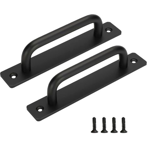 Set Of 2 Sliding Door Handles Black Door Handle Matte Black Kitchen Cabinet Handle -ls78873bk128 Black Kitchen Cabinet Handle In Aluminum Alloy Center