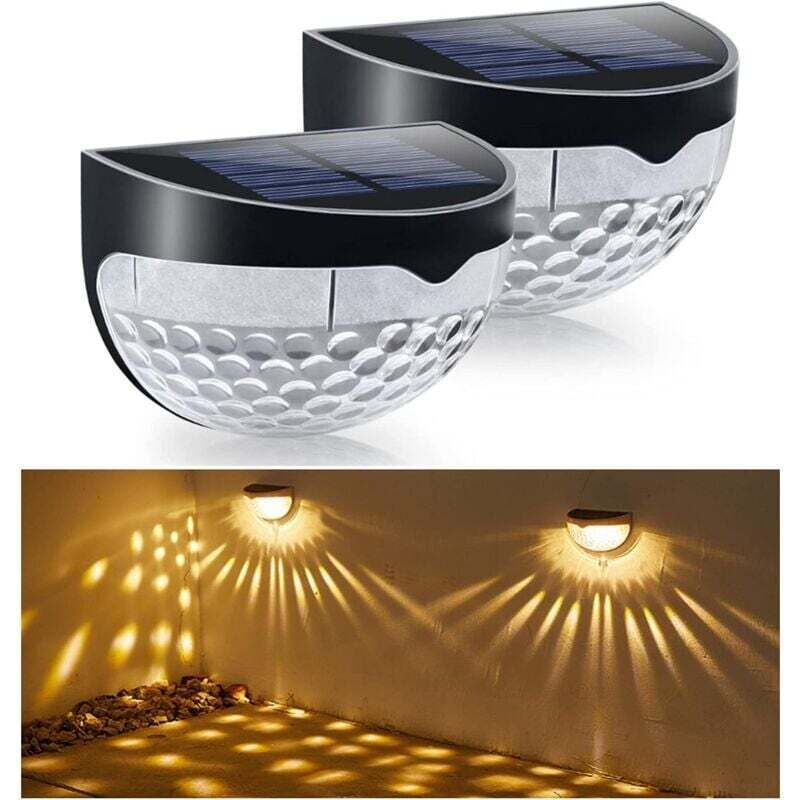 Image of Set of 2 solar fence lights,&hellip;