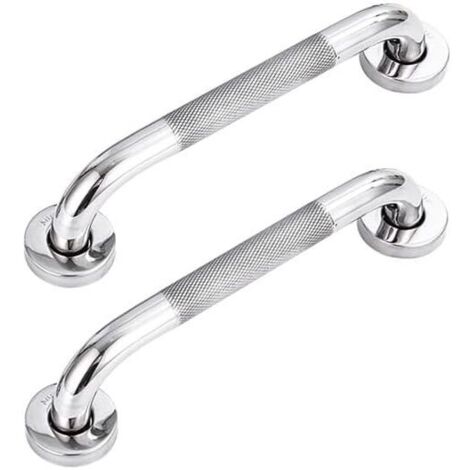 Set of 2 stainless steel 304 bathroom grab bars with non-slip grip, for bathtub, toilet, bathroom, stair railing