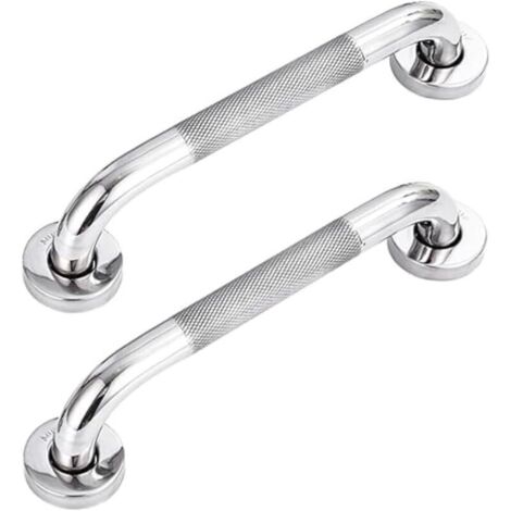 Set of 2 stainless steel 304 bathroom grab bars with non-slip grip, for bathtub, toilet, bathroom, stair railing