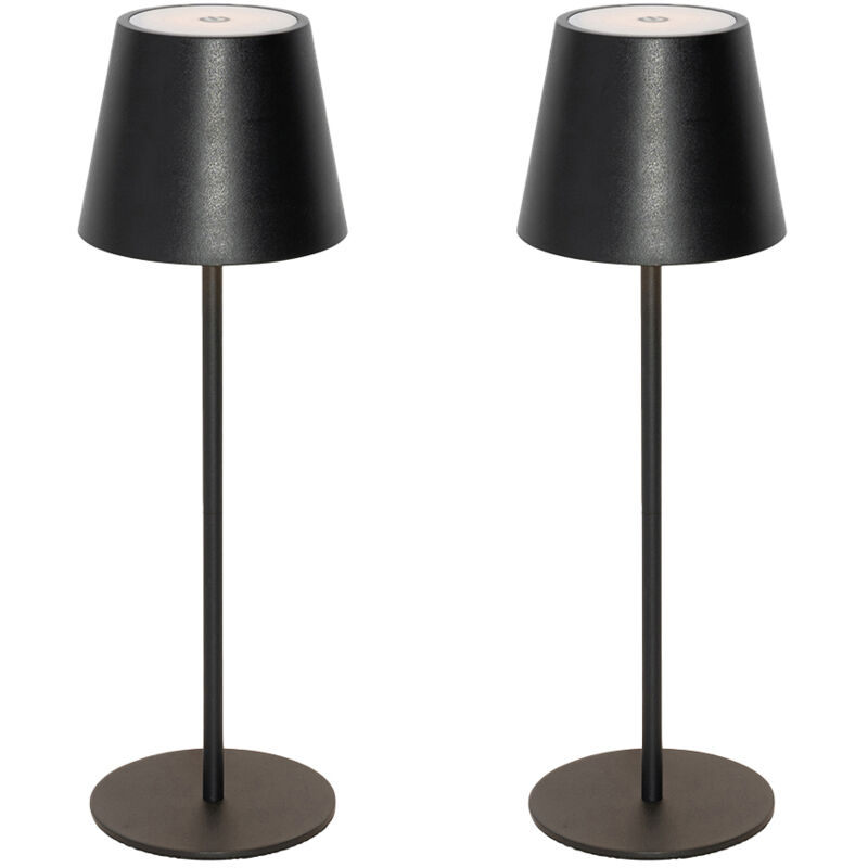 Image of Set of 2 Table Lamps Black&hellip;