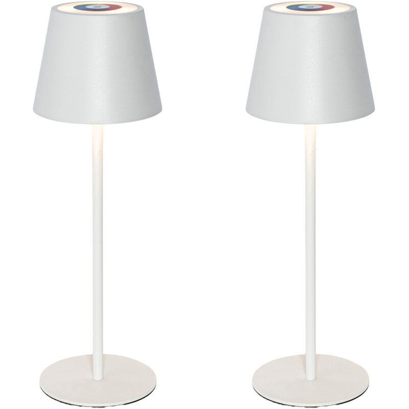 Image of Set of 2 Table Lamps White&hellip;
