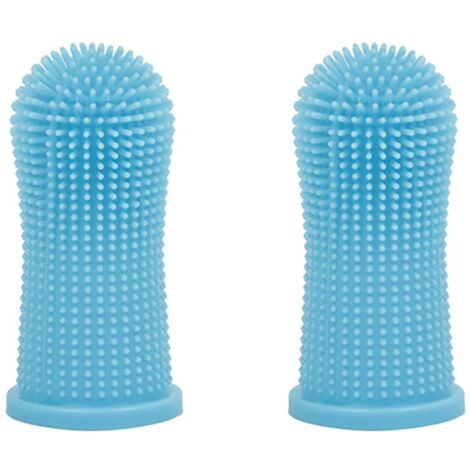 Set of 2 toothbrushes, silicone, blue