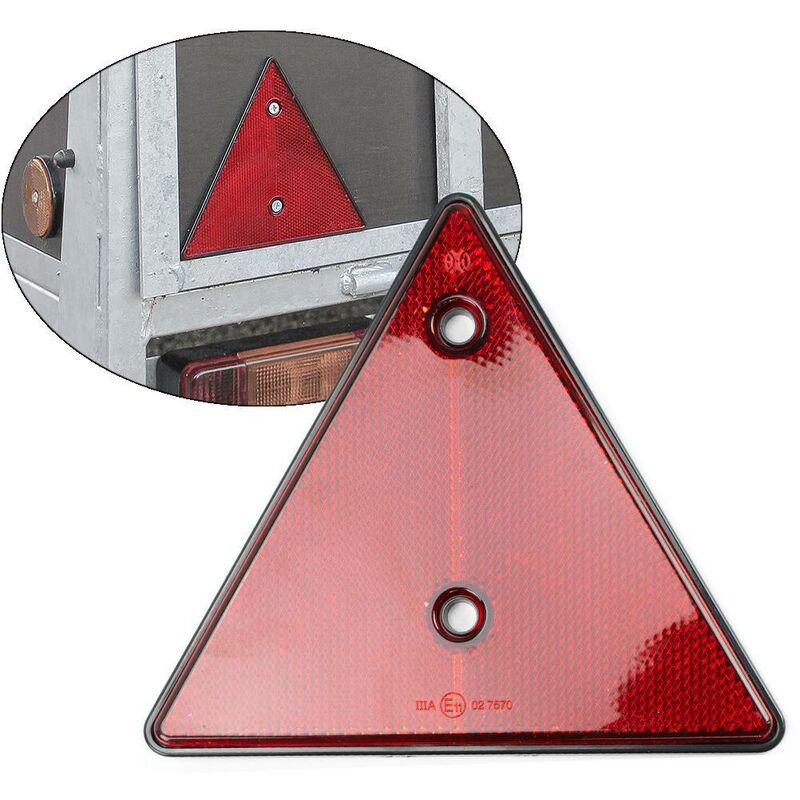 Set of 2 triangle reflectors for screw-on trailers