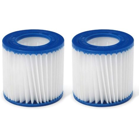 Set of 2 type 1 filter cartridges for pool pump - Ø80 x H90mm compatible with Agate, Grenat and Cristal freestanding pools