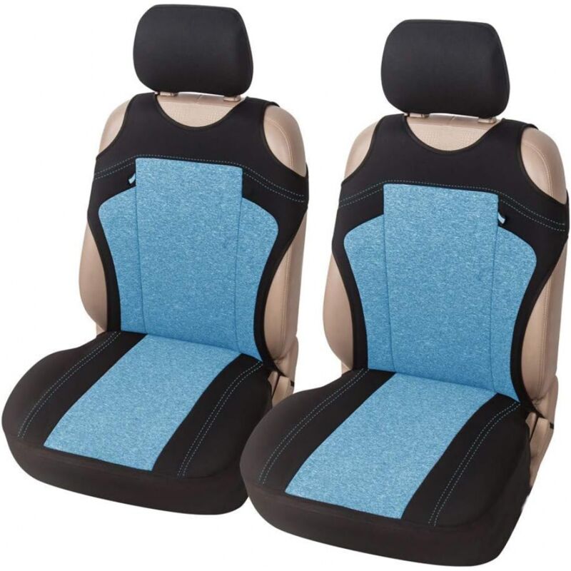 Set of 2 universal car seat covers - for most vehicles car, truck, van - t-shirt style
