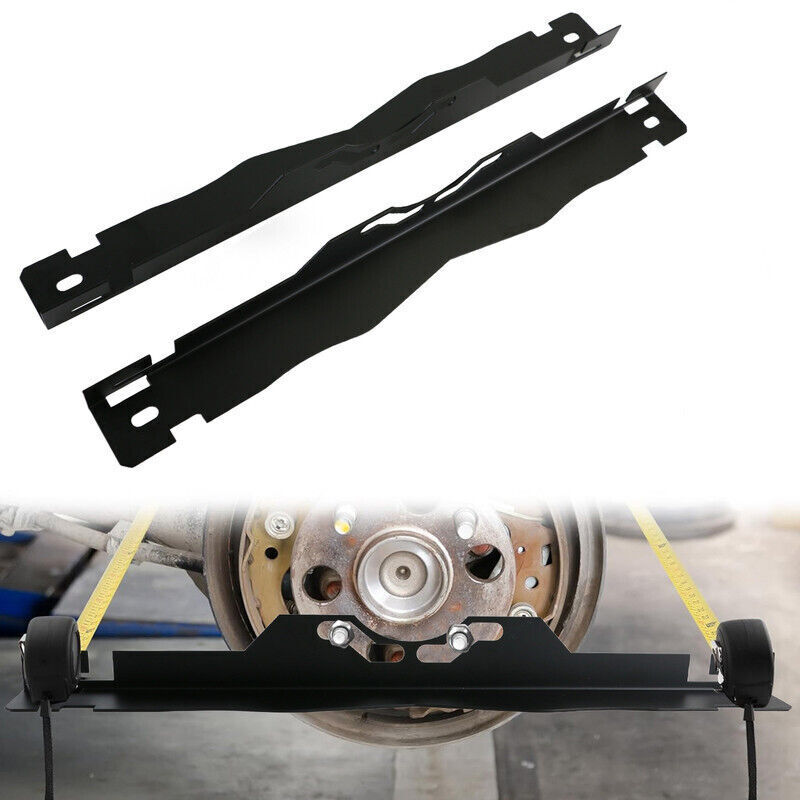 Set of 2 wheel alignment tool plates, toe alignment tool plates, stainless steel wheel alignment tool plates, with hanging holes, for v