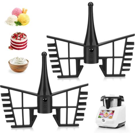 Set of 2 Whisks with Butterfly for Mr Kitchen Connect and Smart, Monsieur Cuisine Accessories Beater Butterfly Food Processor Spare Parts for Whipping Cream and Egg Whites