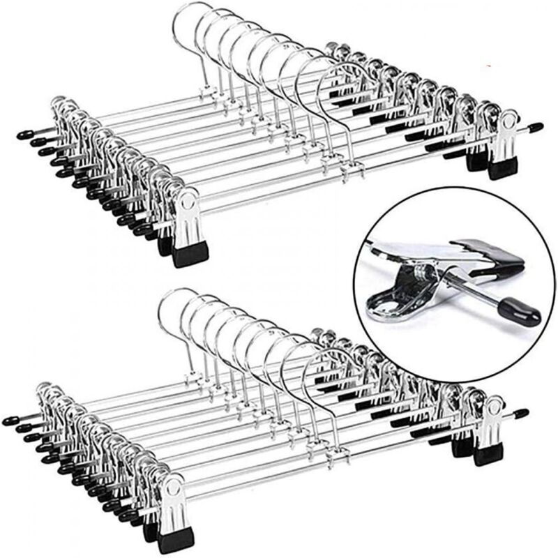 Image of Set of 20 Metal Trouser Hangers,&hellip;