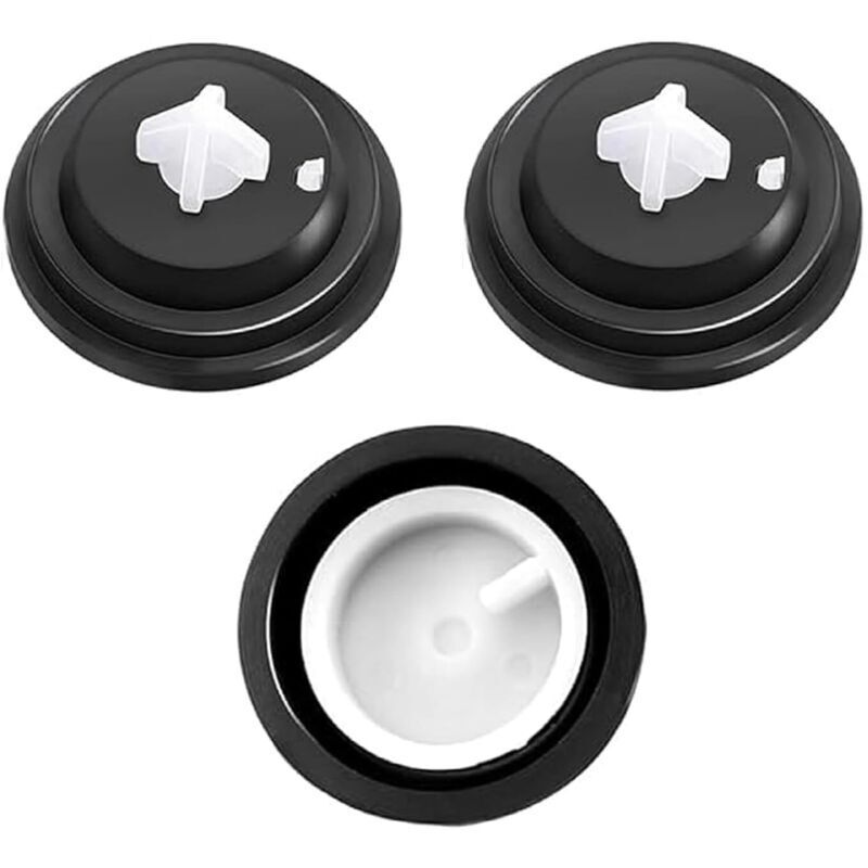 Set of 3 diaphragm seals for toilet flush valves - Standard toilet tank seal replacement kit, compatible with float flush valves