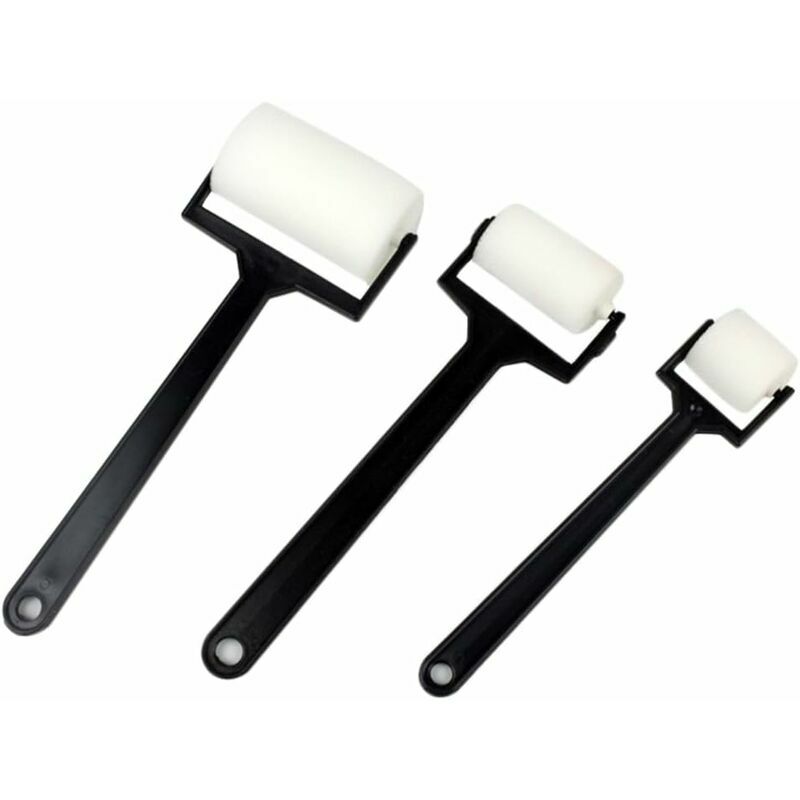 Set of 3 paint rollers for children - With long handle
