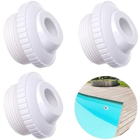 Set of 3 Pool Jet Nozzles – 3/4 inch – with 1-1/2 inch MIP Thread – YMYNY Pool Cleaning Accessories