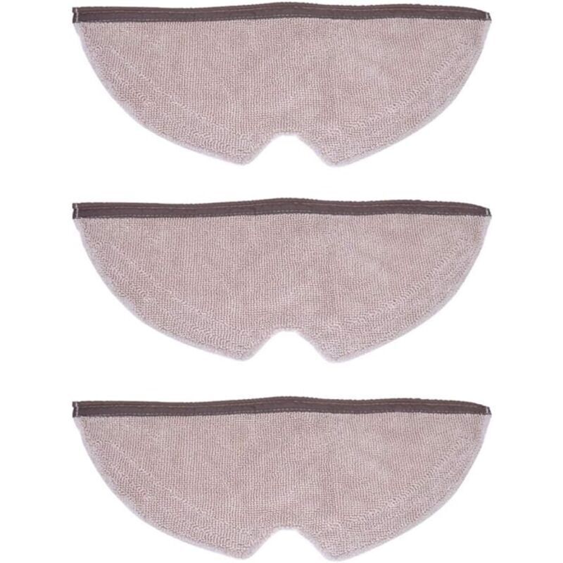 Set of 3 premium replacement mop pads compatible with Xiaomi MI Robot 2 Roborock S50 and Xiaowa Xiaomi microfiber cloths for robot vacuum cleaner