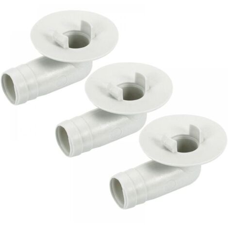 Set of 3 raccord de tuyau de vidange de climatiseur avec anneau en caoutchouc pour mini-unités split et climatiseurs de fenêtre, blanc (hauteur totale : 51 mm/2 ")