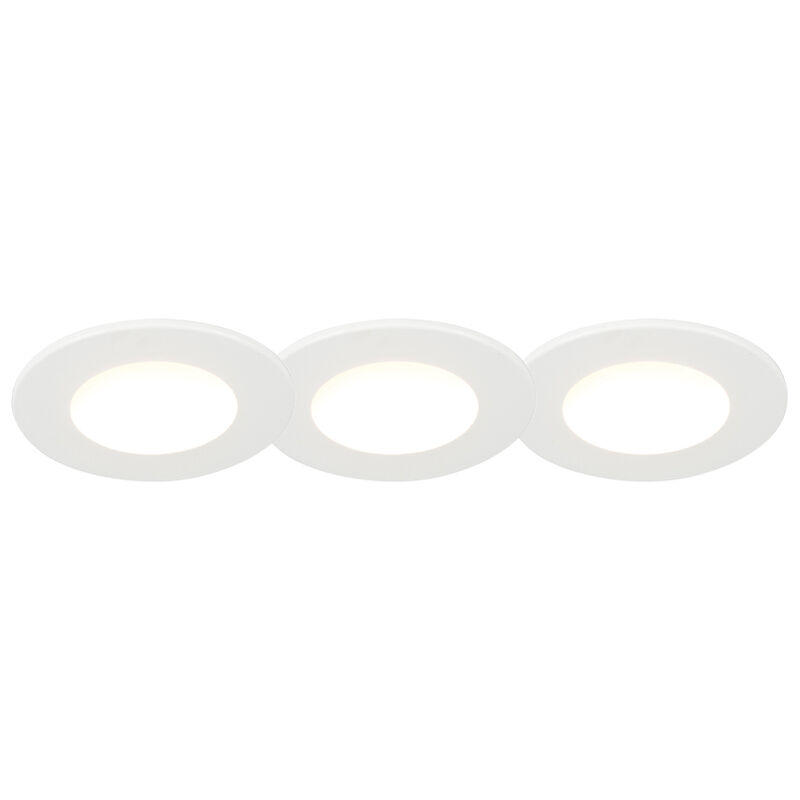 Set of 3 Recessed Spotlights White Incl. led 3000K 4W IP65 - Blanca
