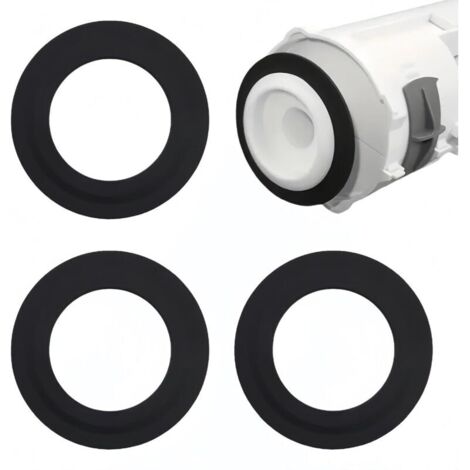 Set of 3 replacement rubber seals for T-oilet 49 and 50 toilet flush valves, T-oilet leak repair parts