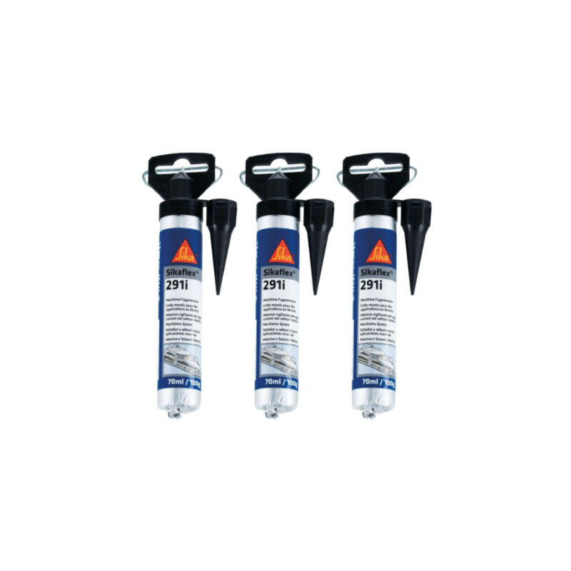 Set of 3 Sika Sika flex 291i marine sealants - Black - Mini refill 70ml