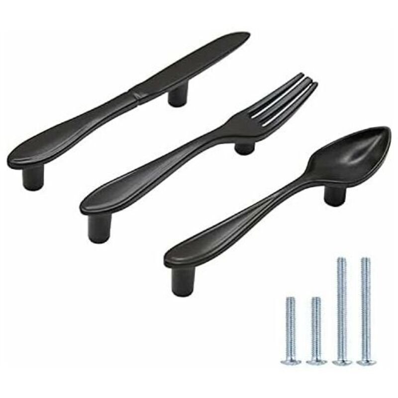 Image of Set of 3 spoon-shaped, knife-shaped, fork-shaped&hellip;