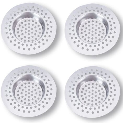 Set of 3 stainless steel kitchen sink strainers