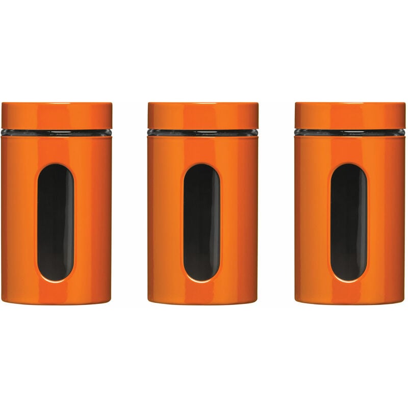 Premier Housewares Orange Storage Jars - Set of 3