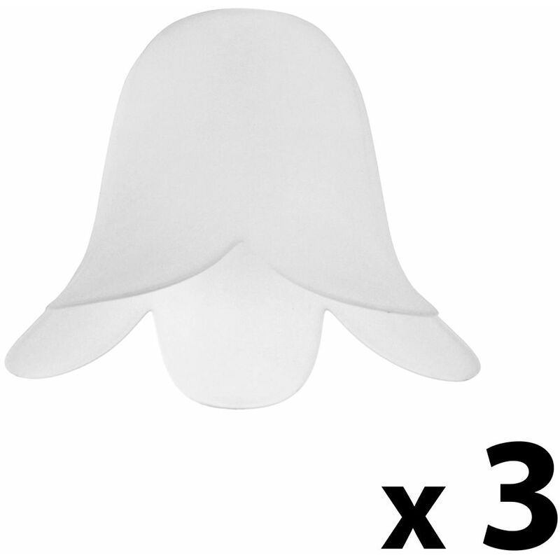 Set of 3 Glass Replacement Shades - Petal