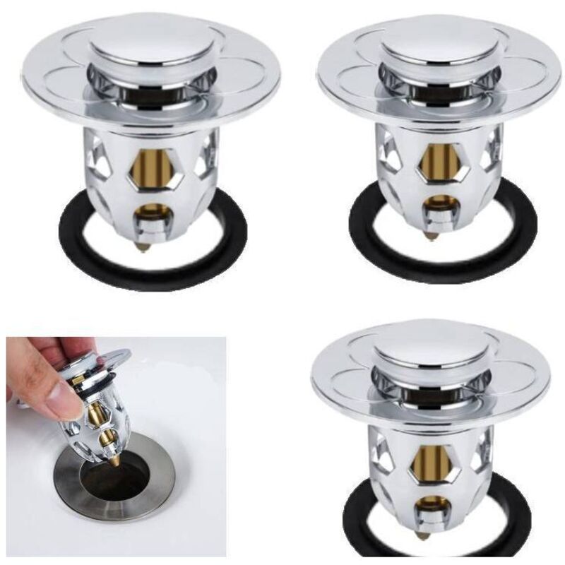 Image of Set of 3 universal sink drain&hellip;