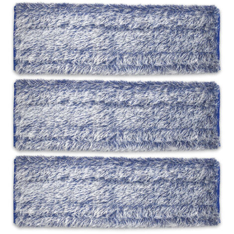 Set of 3 washable and reusable microfiber dusting pads for the Bona family of 18-inch replacement mops used for cleaning hard surface floors