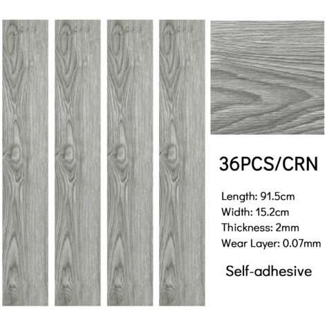 Set of 36 PVC Planks Self stick Flooring