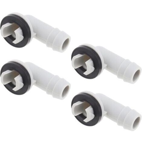 Set of 4 15mm air conditioner water outlet nozzles, drain hose fitting, elbow with O-ring, compatible with Midea