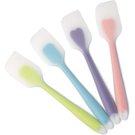 set Of 4 -2 Styles Spatule Flexible En Silicone, Spatule  Ptisserie En Silicone Pour Marise De Cuisine, Rsistant  La Chaleur De Anti-adh Non Toxiq