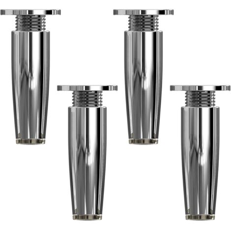 Set of 4 Adjustable Furniture Legs, Metal Furniture Legs, Tapered Table Legs, DIY Sofa Legs, Kitchen Legs, for TV Cabinet, Chair, Countertop, with Screws and（8cm）