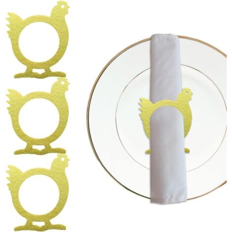 Set of 4 animal-shaped napkin rings, universal tableware for banquets, meetings, buffets, outdoor barbecues, picnics