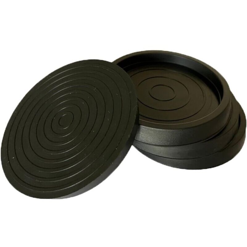 Set of 4 Anti-Slip Pads, Chair Leg Protectors, Rubber Pads for Fixing Furniture in Place, to Protect Tiles, Wooden Floors and Furniture (Black)