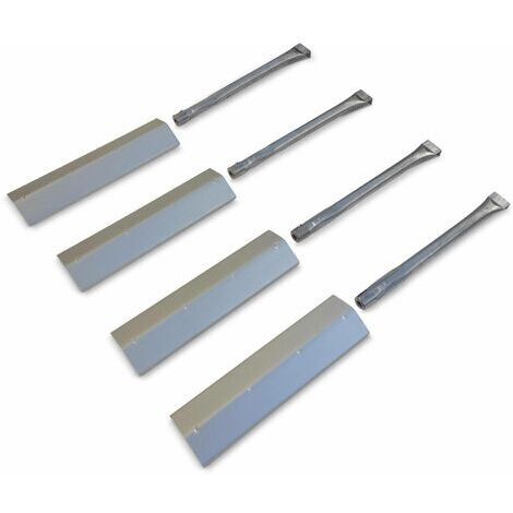 Set of 4 burners and 4 diffusers for Athos, Albert and Bazin barbecues 34.2x8.8x3.7 cm - BBQ burner and diffuser kit