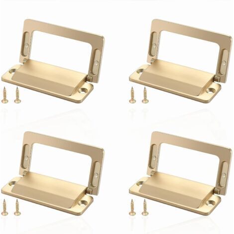 Set of 4 cabinet handles - Zinc alloy - For cabinets - Gold