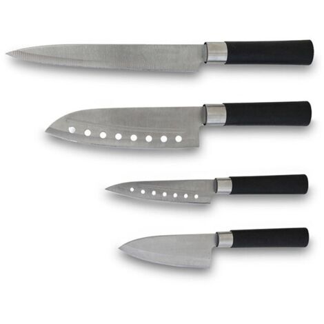 Set of 4 couteaux professionnels with blade of 2 mm thickness and aerators.