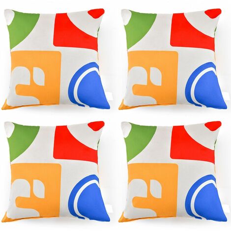 Set of 4 Decorative Throw Pillow Soft Velvet Covered Couch Pillow Double-Side