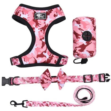 Set of 4 dog accessories, M, pink